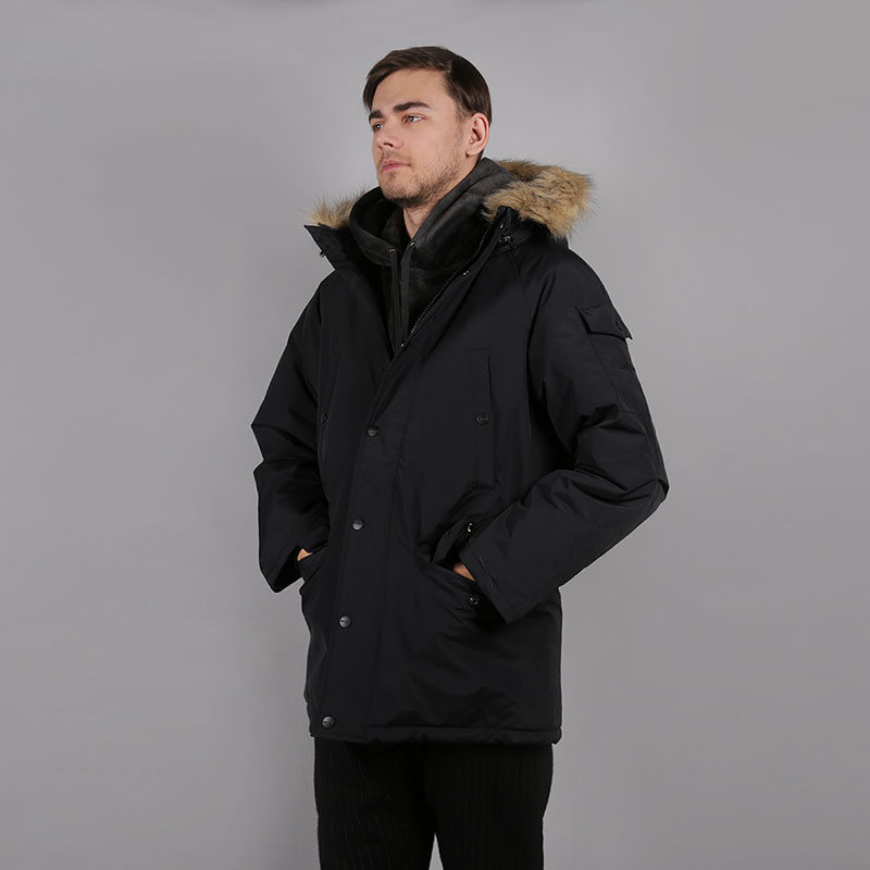 мужская черная куртка Carhartt WIP Anchorage Parka I000728-black - цена, описание, фото 1